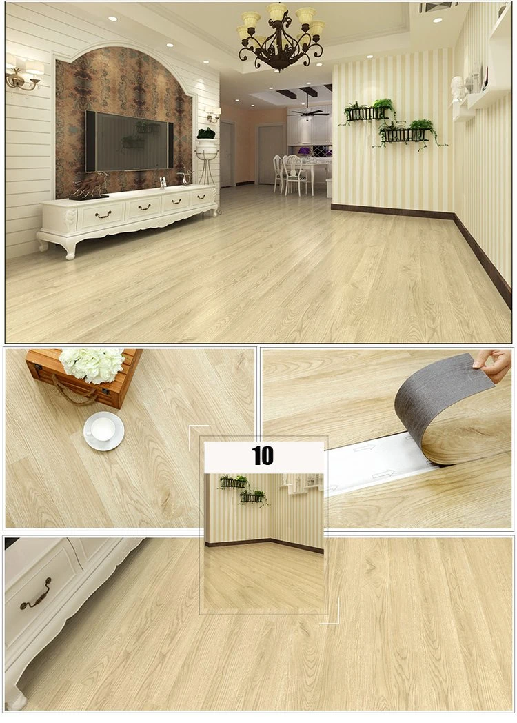 Hot Sale Wooden Pattern Vinyl Floor Self Adhesive, Eco-Friendly Wood Grains Self Sticker Floor