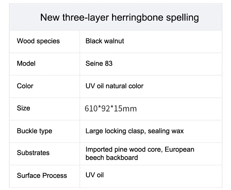 Wood Veneer Models Herringbone Hardwood Laminate Flooring Multi-Layer Pine Solid Wood Floor