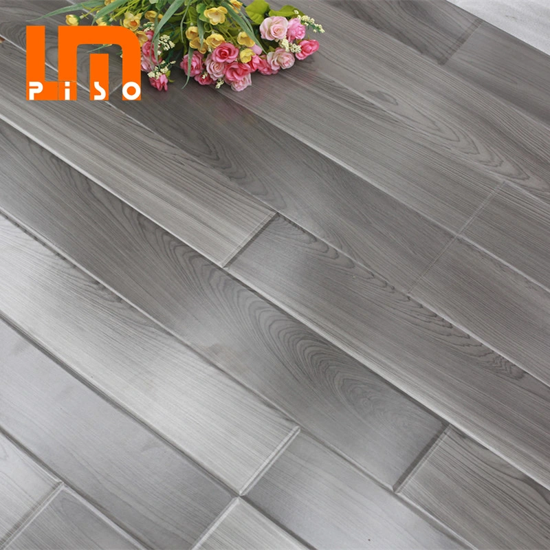 V-Groove Made in Germany Class 32 High Glossy 8mm 12mm Light Grey Gray Oak Wood Wooden Waterproof Floating Vinyl Spc Laminate/ Laminated Flooring for Office