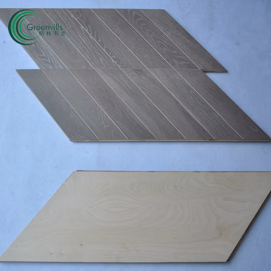 Roble blanco europeo aceitado UV 3ply 3strip Suelo de parquet gris emperador, suelos de madera de parquet